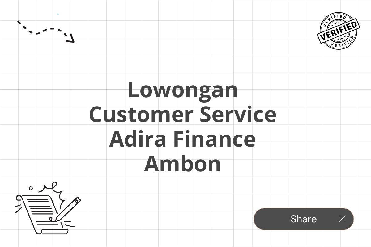 Lowongan Customer Service Adira Finance Ambon