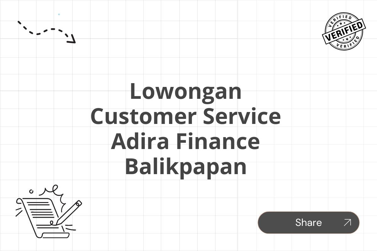 Lowongan Customer Service Adira Finance Balikpapan