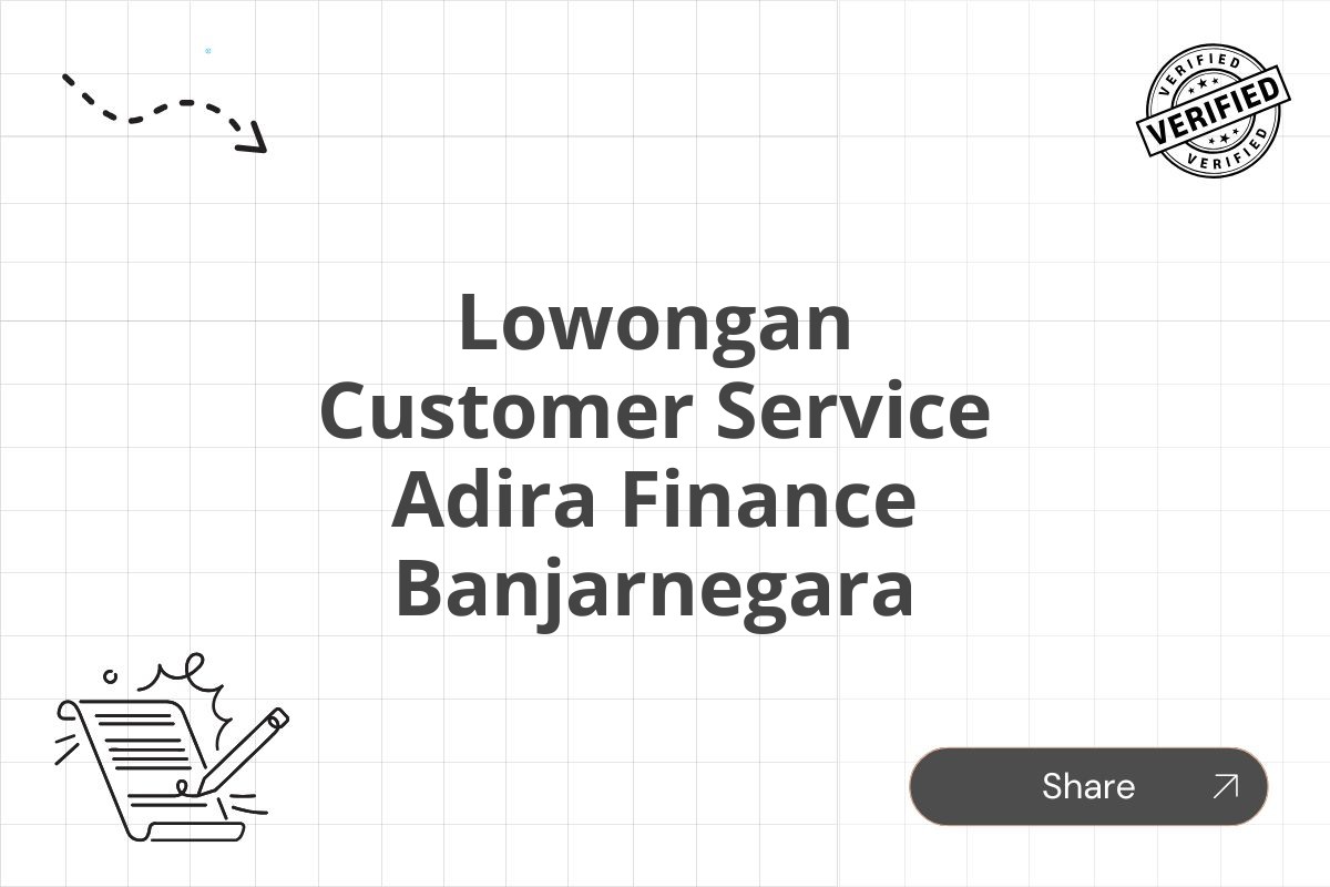 Lowongan Customer Service Adira Finance Banjarnegara