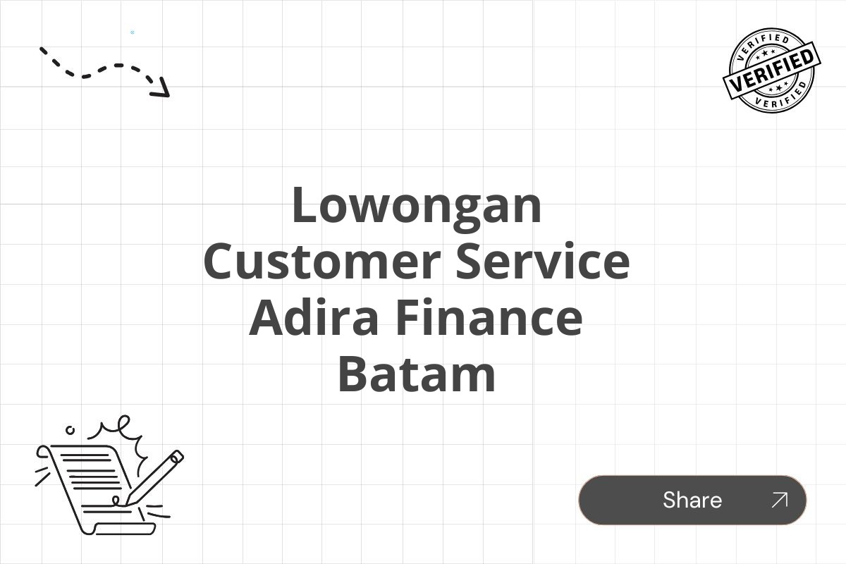 Lowongan Customer Service Adira Finance Batam