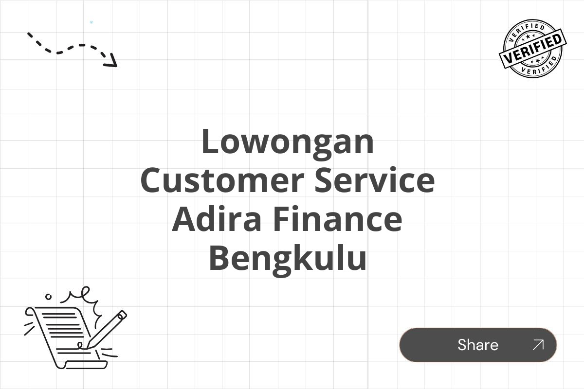 Lowongan Customer Service Adira Finance Bengkulu