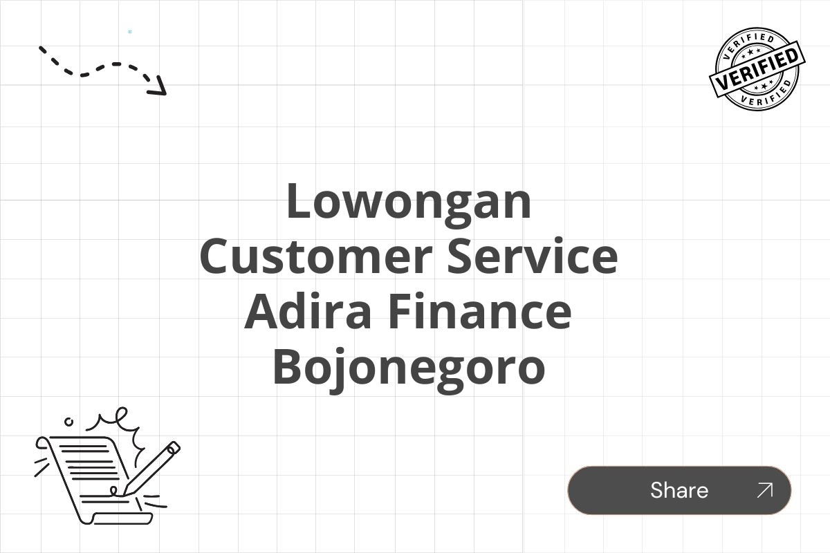 Lowongan Customer Service Adira Finance Bojonegoro