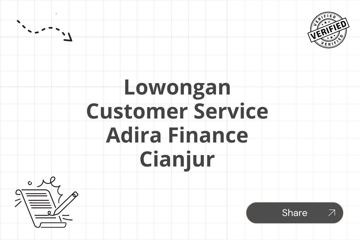 Lowongan Customer Service Adira Finance Cianjur