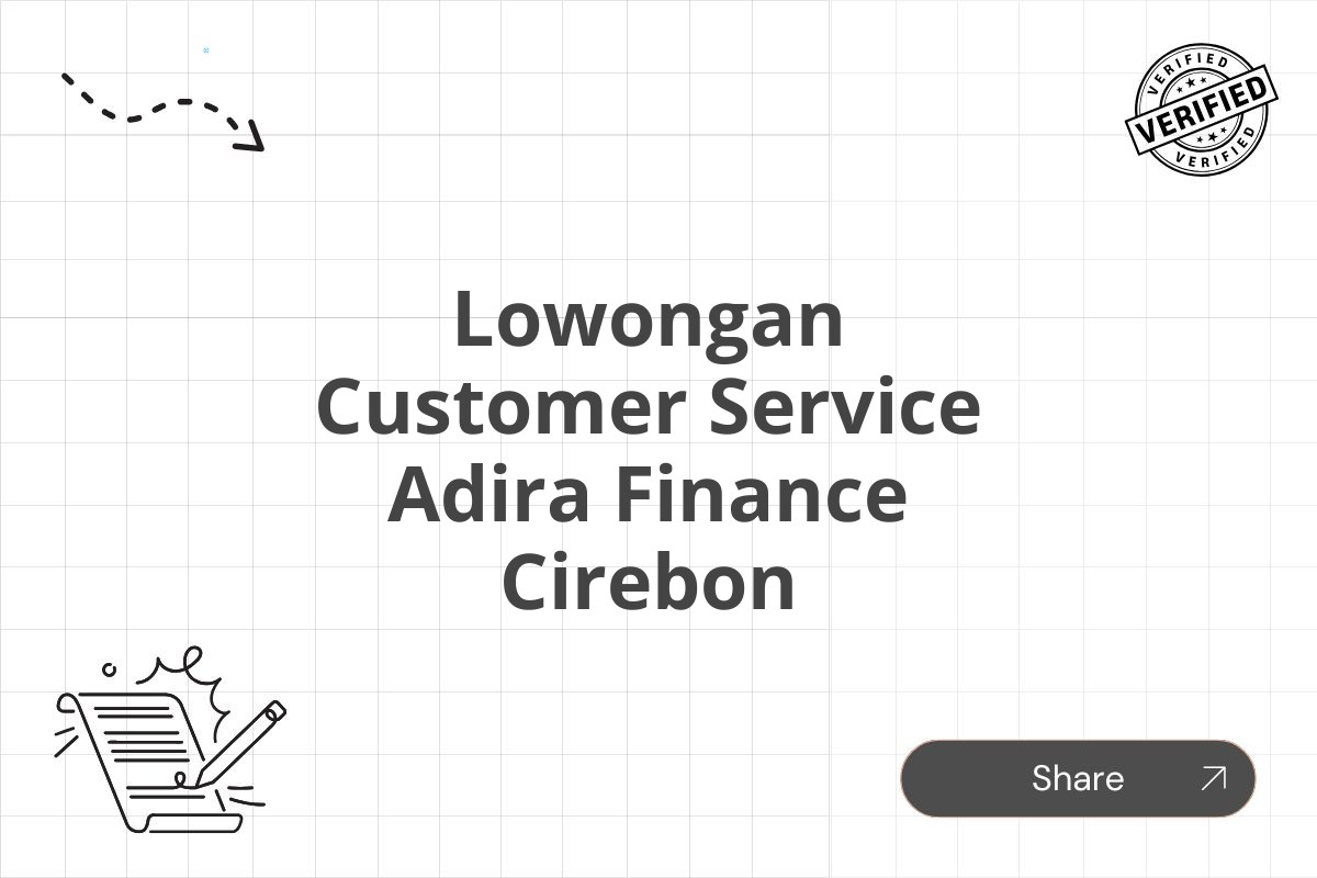 Lowongan Customer Service Adira Finance Cirebon