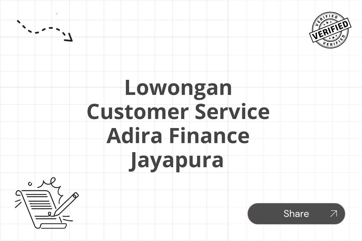 Lowongan Customer Service Adira Finance Jayapura