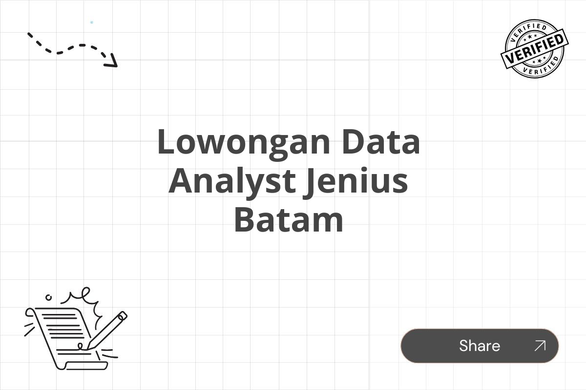 Lowongan Data Analyst Jenius Batam