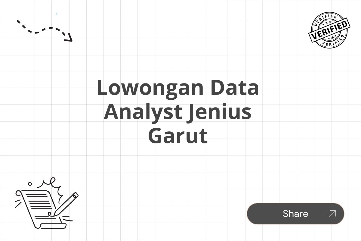 Lowongan Data Analyst Jenius Garut