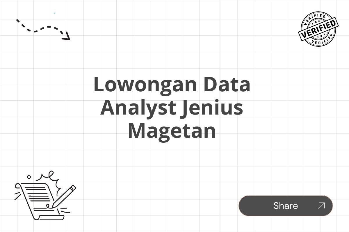 Lowongan Data Analyst Jenius Magetan