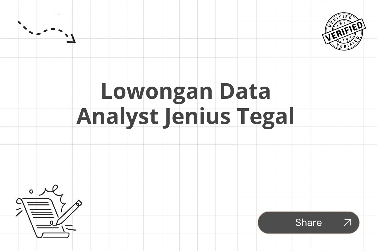 Lowongan Data Analyst Jenius Tegal