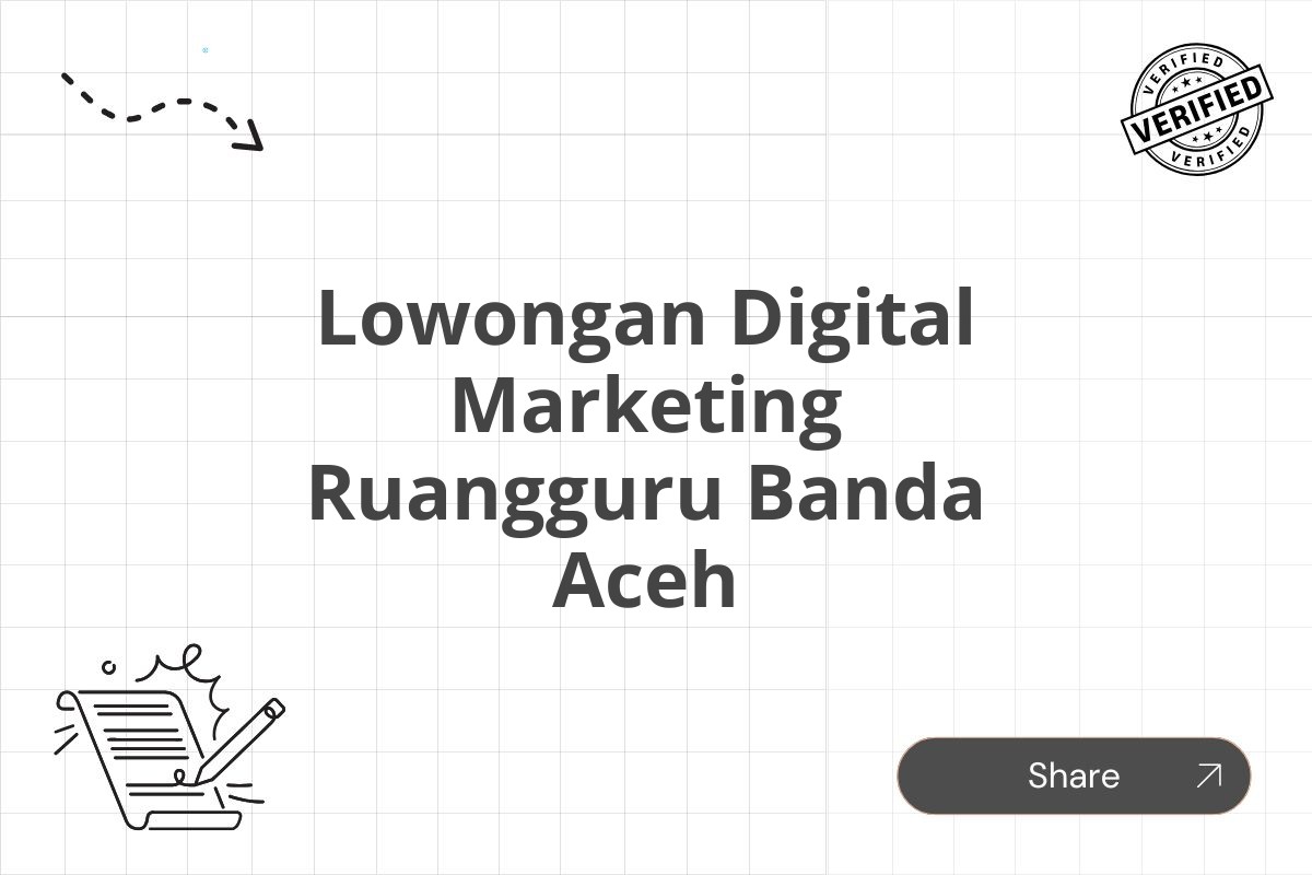 Lowongan Digital Marketing Ruangguru Banda Aceh