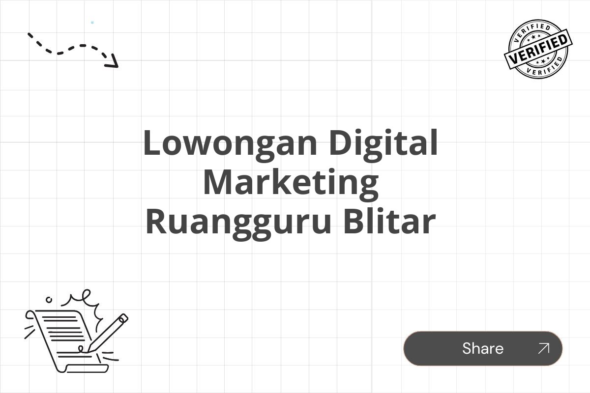 Lowongan Digital Marketing Ruangguru Blitar