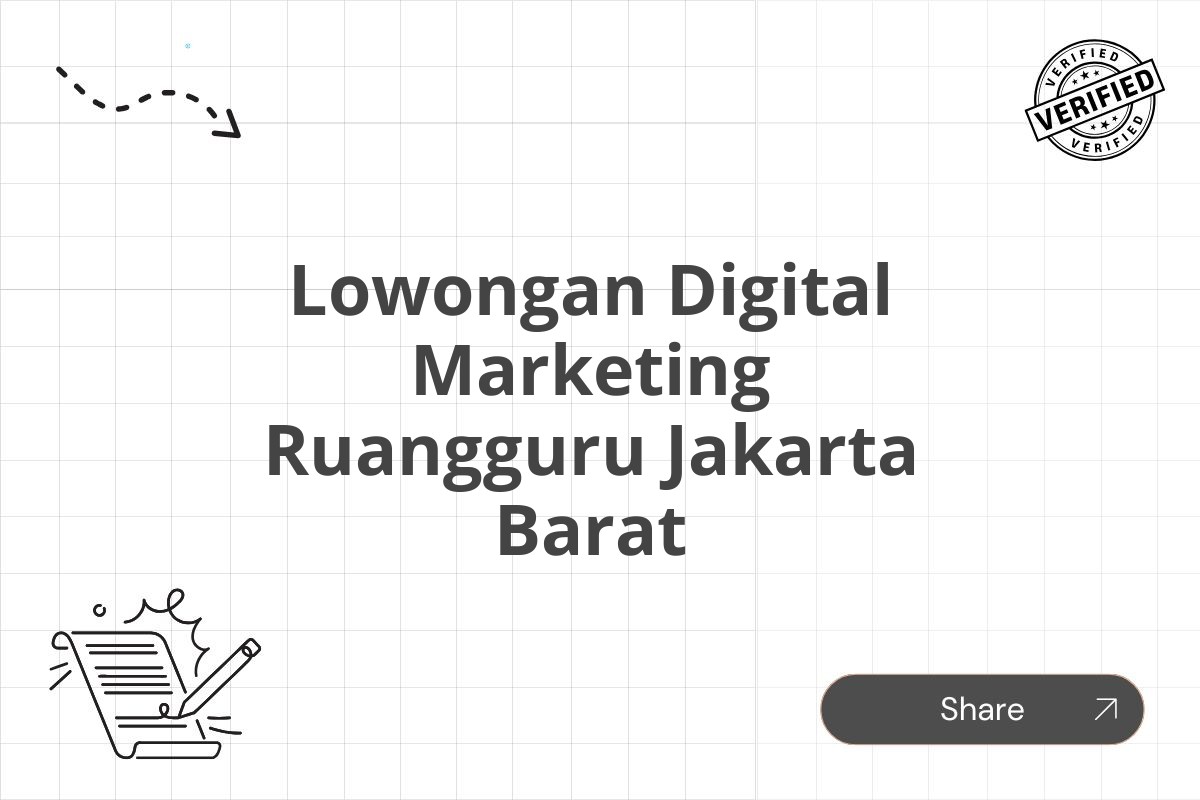 Lowongan Digital Marketing Ruangguru Jakarta Barat