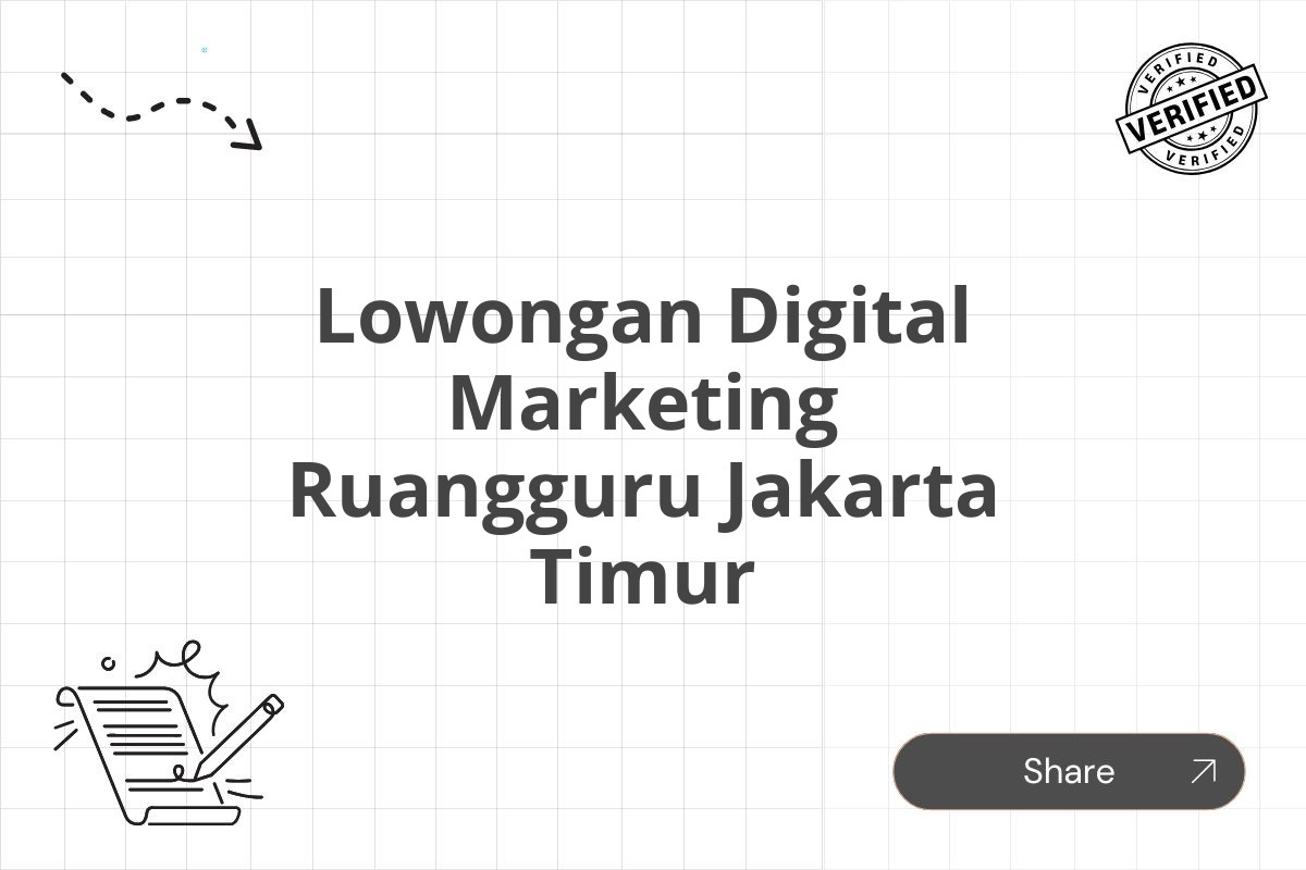 Lowongan Digital Marketing Ruangguru Jakarta Timur