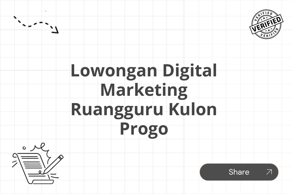 Lowongan Digital Marketing Ruangguru Kulon Progo