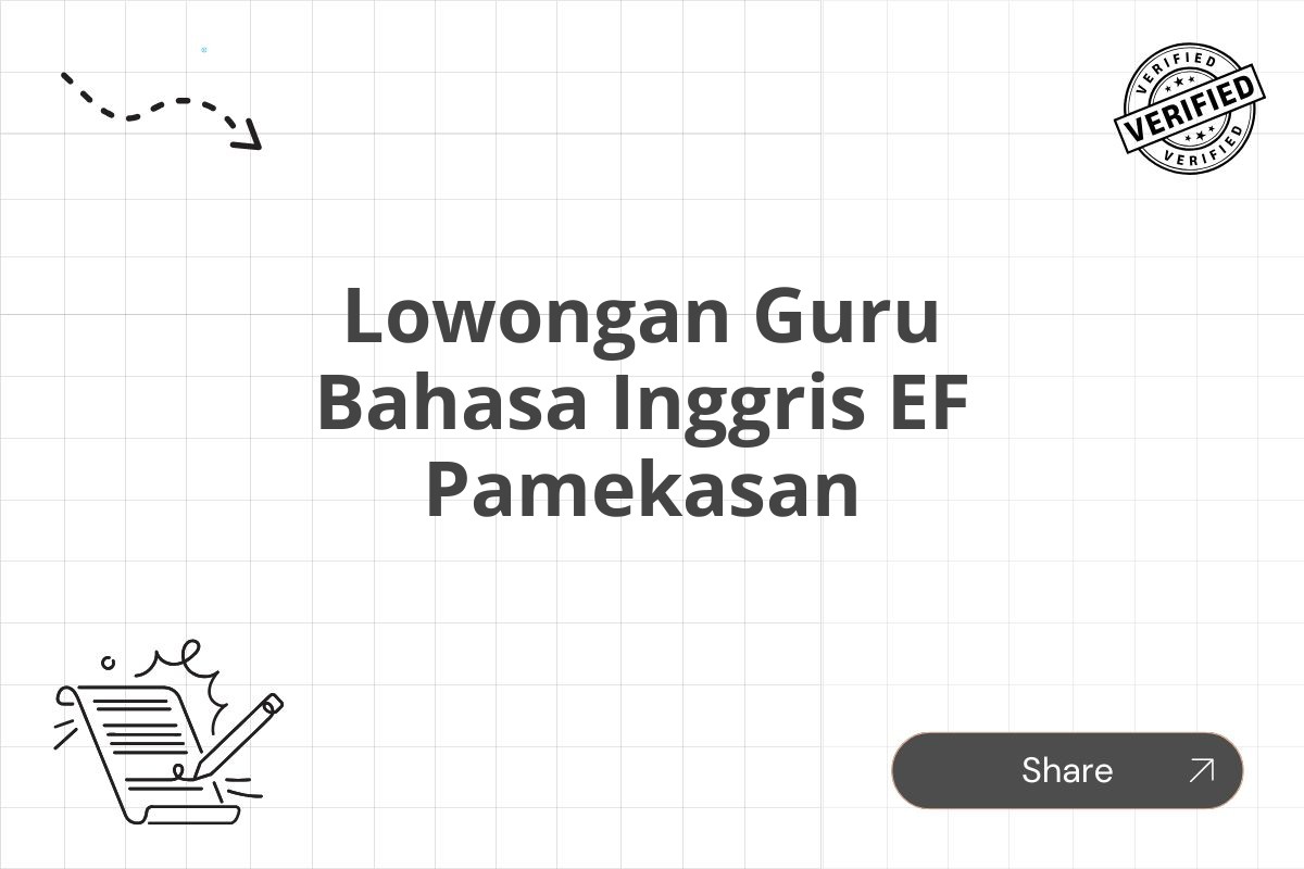 Lowongan Guru Bahasa Inggris EF Pamekasan