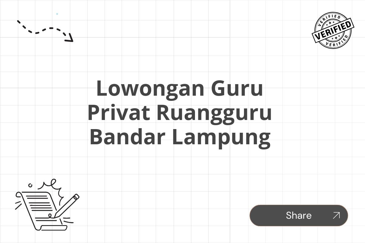 Lowongan Guru Privat Ruangguru Bandar Lampung