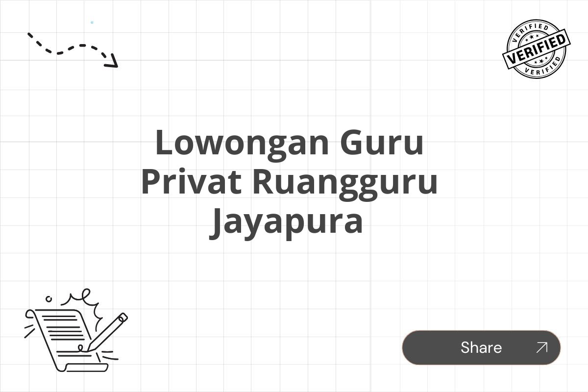 Lowongan Guru Privat Ruangguru Jayapura