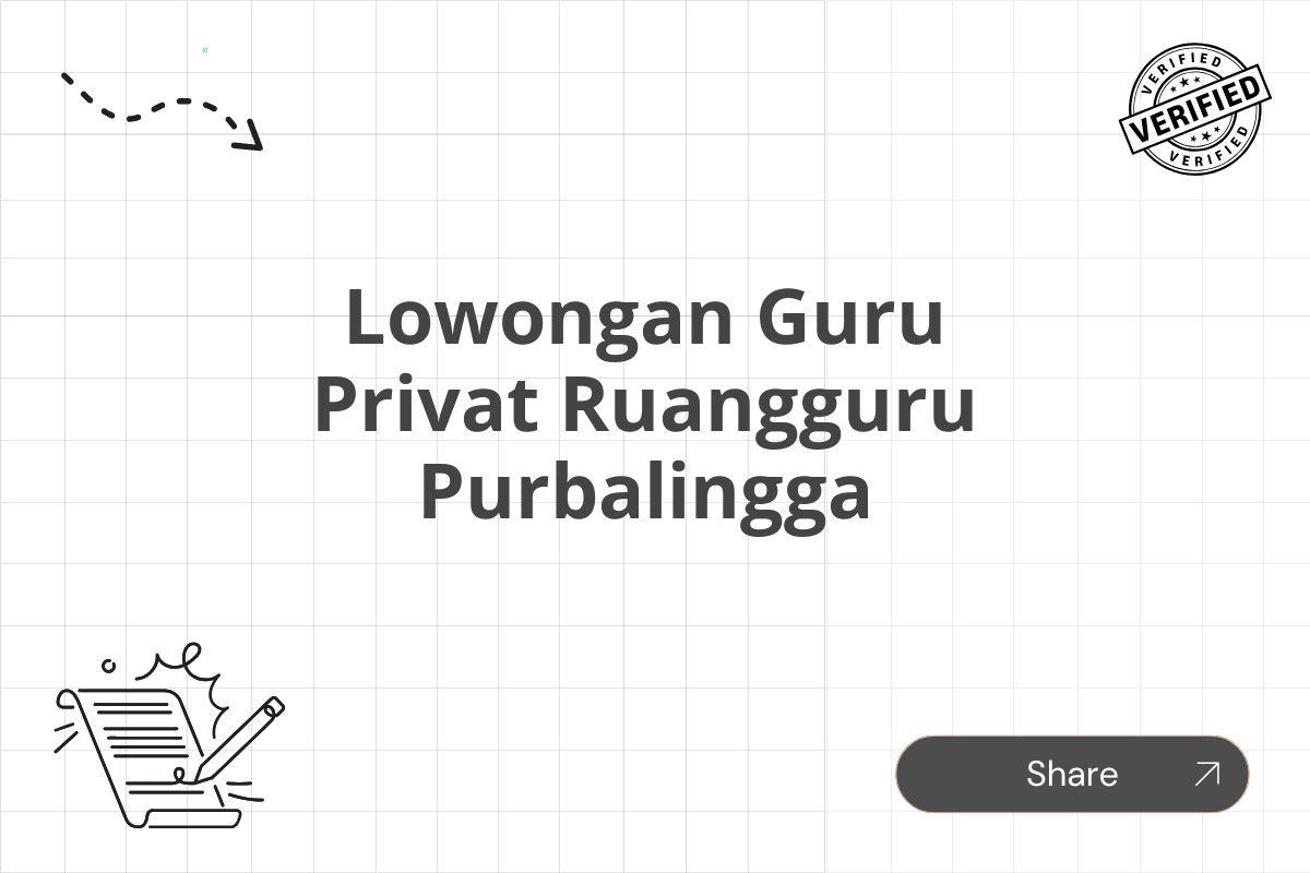 Lowongan Guru Privat Ruangguru Purbalingga