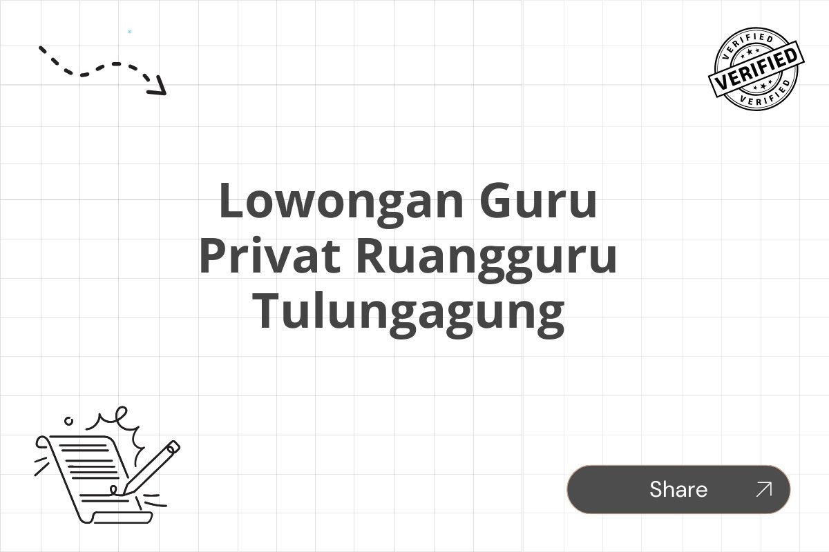 Lowongan Guru Privat Ruangguru Tulungagung