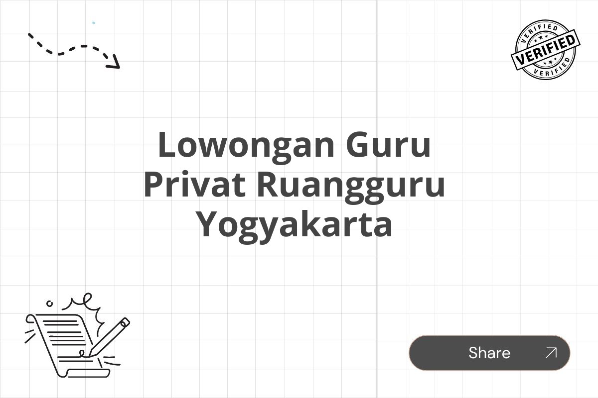 Lowongan Guru Privat Ruangguru Yogyakarta