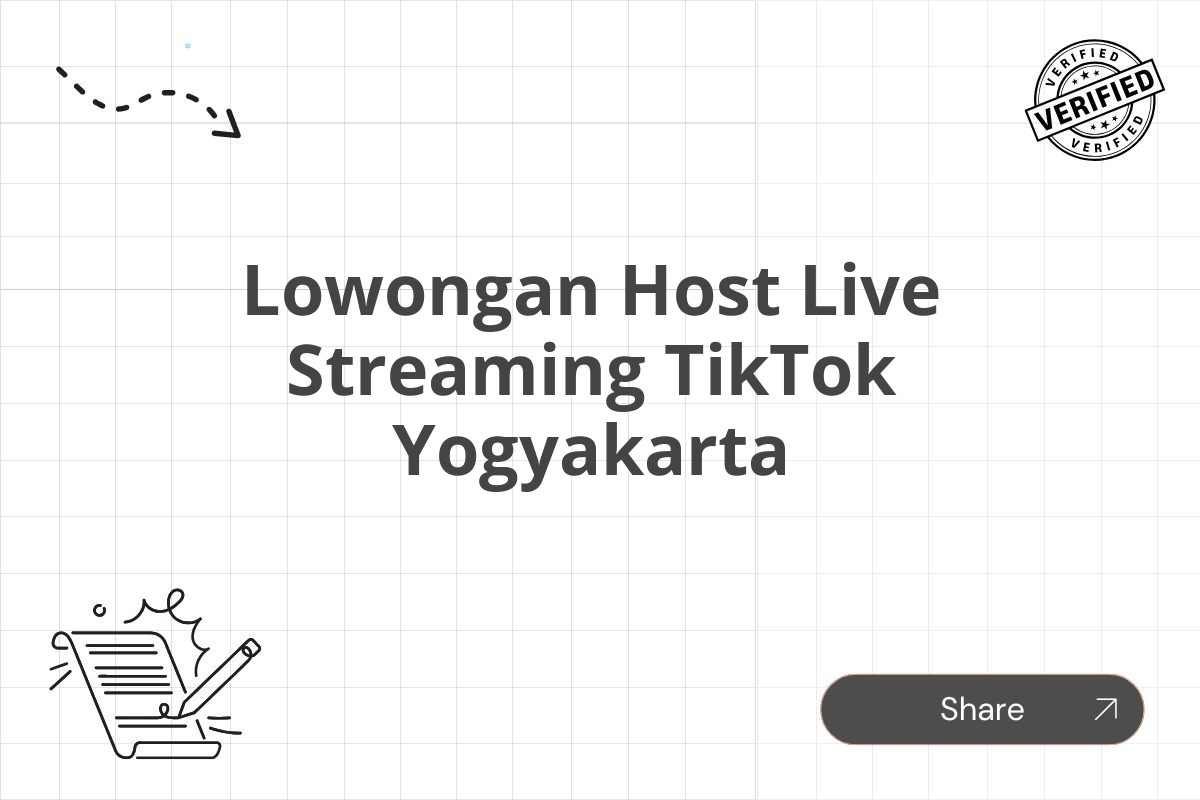 Lowongan Host Live Streaming TikTok Yogyakarta