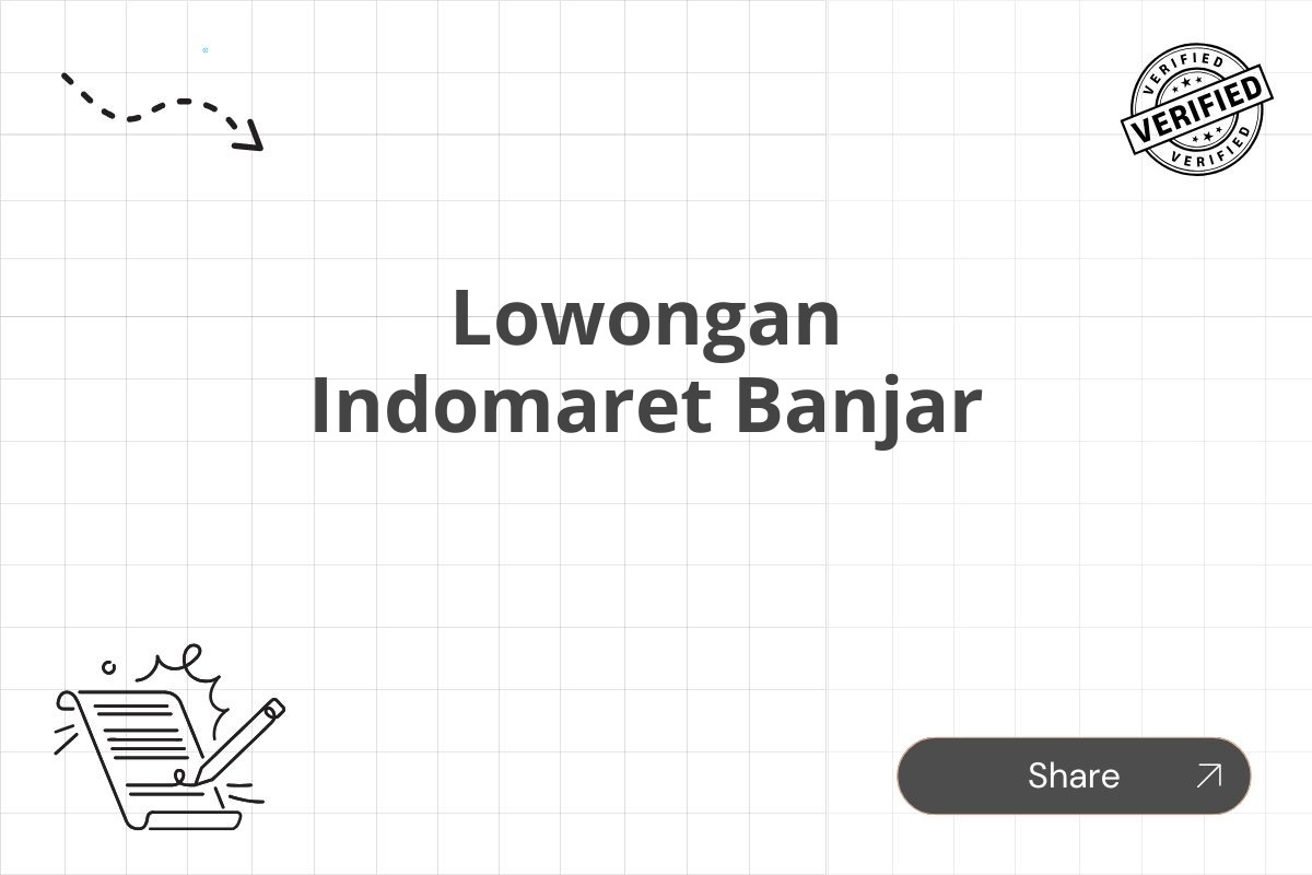 Lowongan Indomaret Banjar