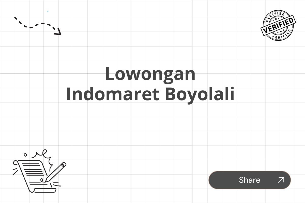 Lowongan Indomaret Boyolali