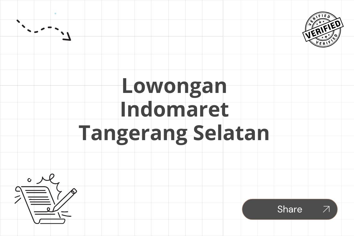 Lowongan Indomaret Tangerang Selatan