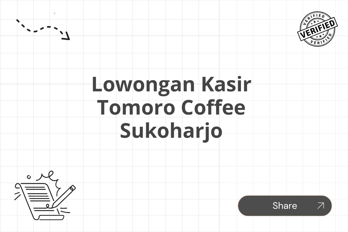 Lowongan Kasir Tomoro Coffee Sukoharjo