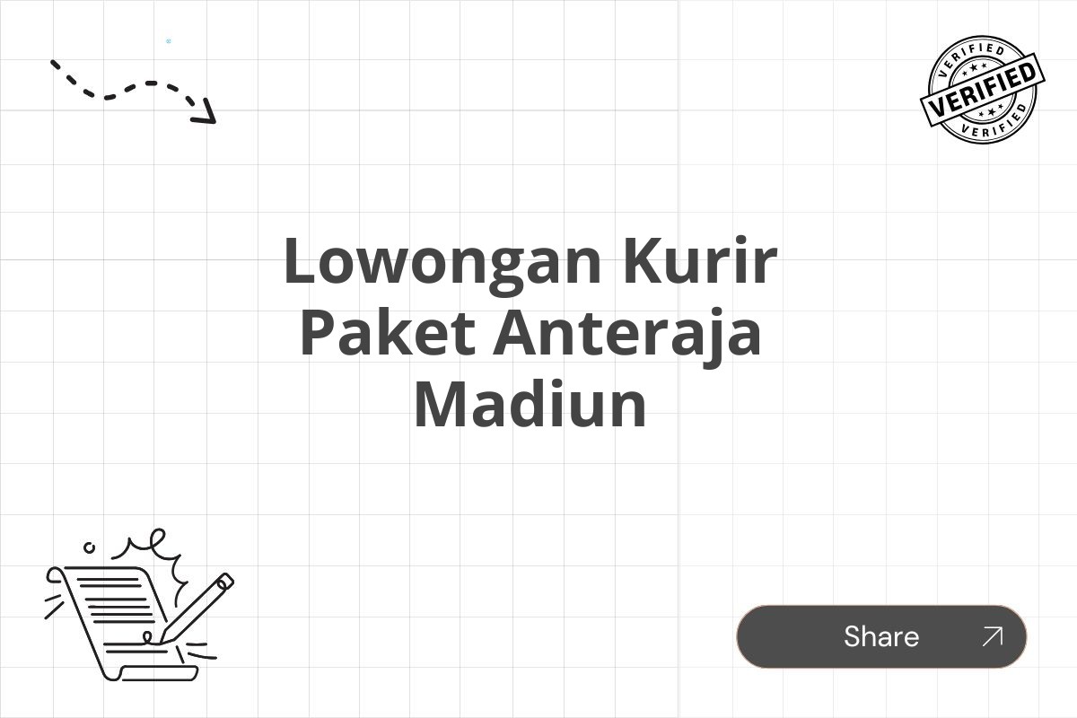 Lowongan Kurir Paket Anteraja Madiun