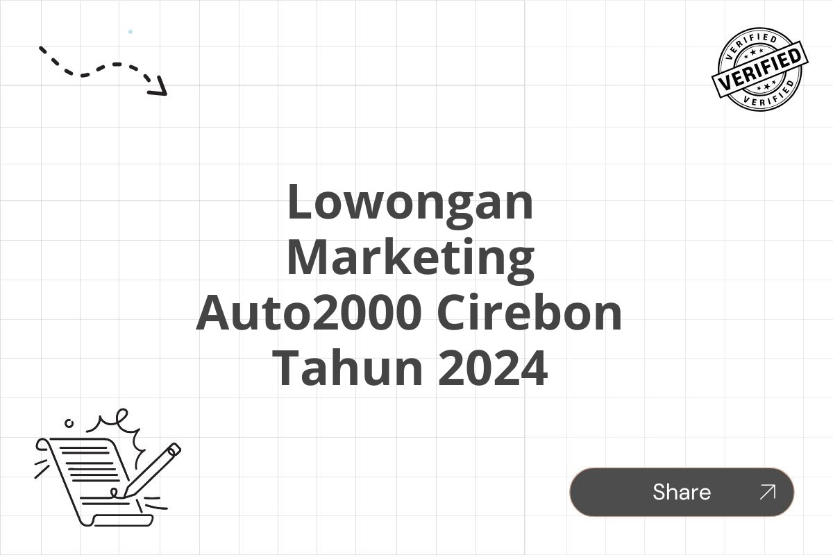 Lowongan Marketing Auto2000 Cirebon Tahun 2024