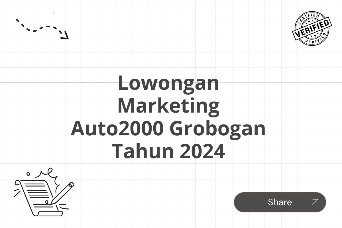 Lowongan Marketing Auto2000 Grobogan Tahun 2024