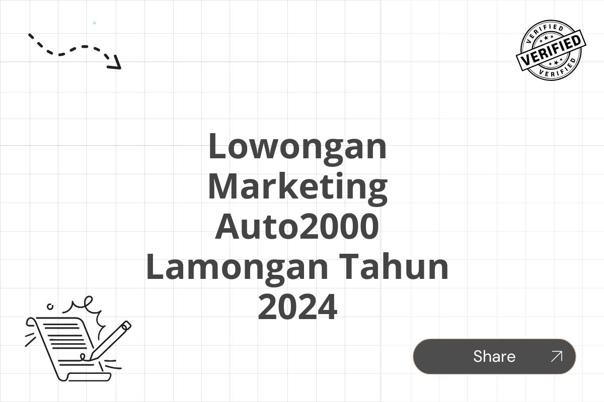 Lowongan Marketing Auto2000 Lamongan Tahun 2024