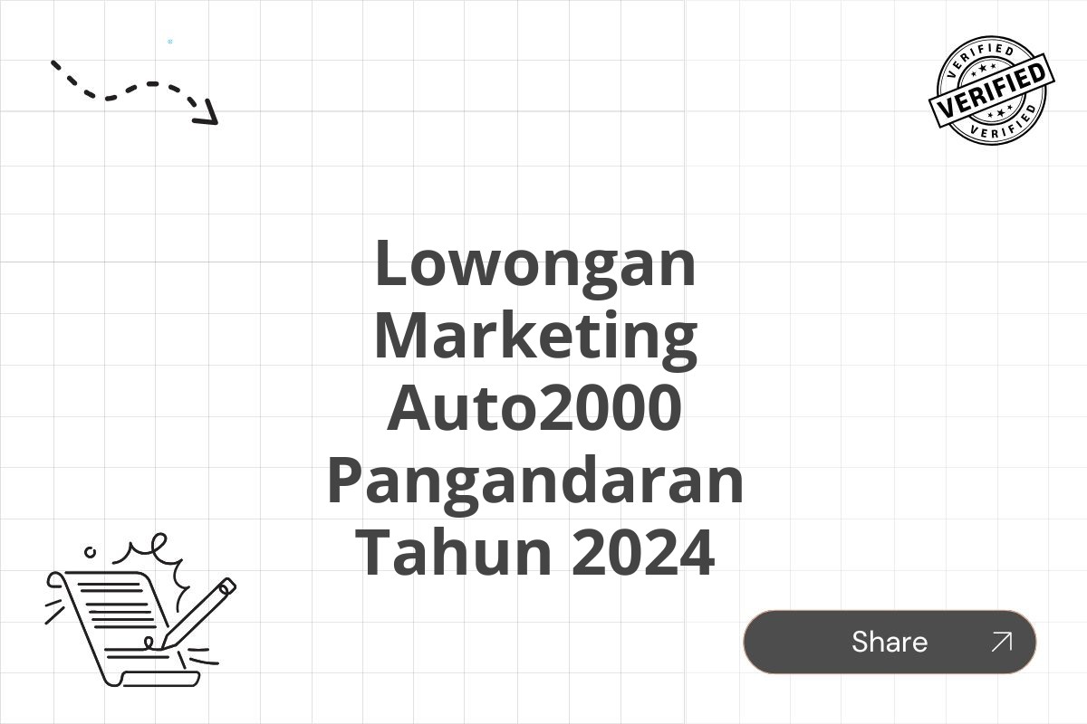 Lowongan Marketing Auto2000 Pangandaran Tahun 2024