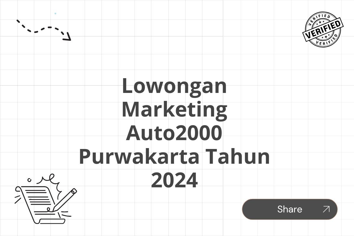 Lowongan Marketing Auto2000 Purwakarta Tahun 2024