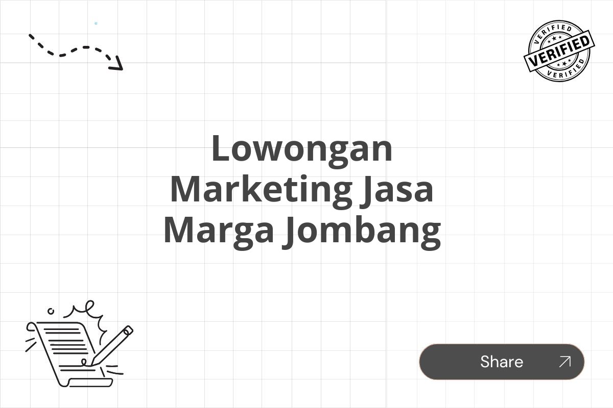 Lowongan Marketing Jasa Marga Jombang