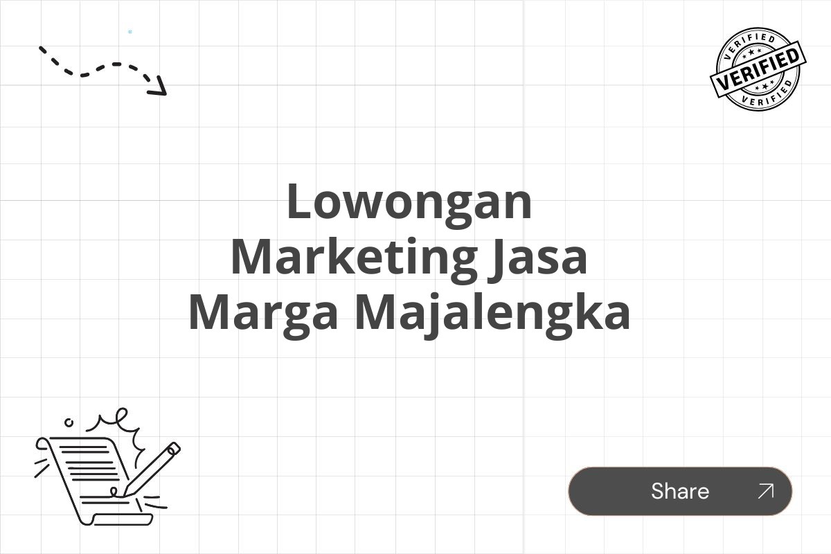 Lowongan Marketing Jasa Marga Majalengka