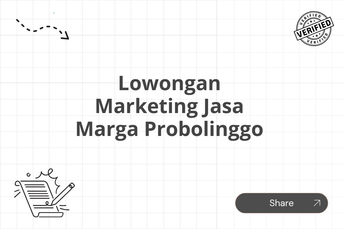 Lowongan Marketing Jasa Marga Probolinggo