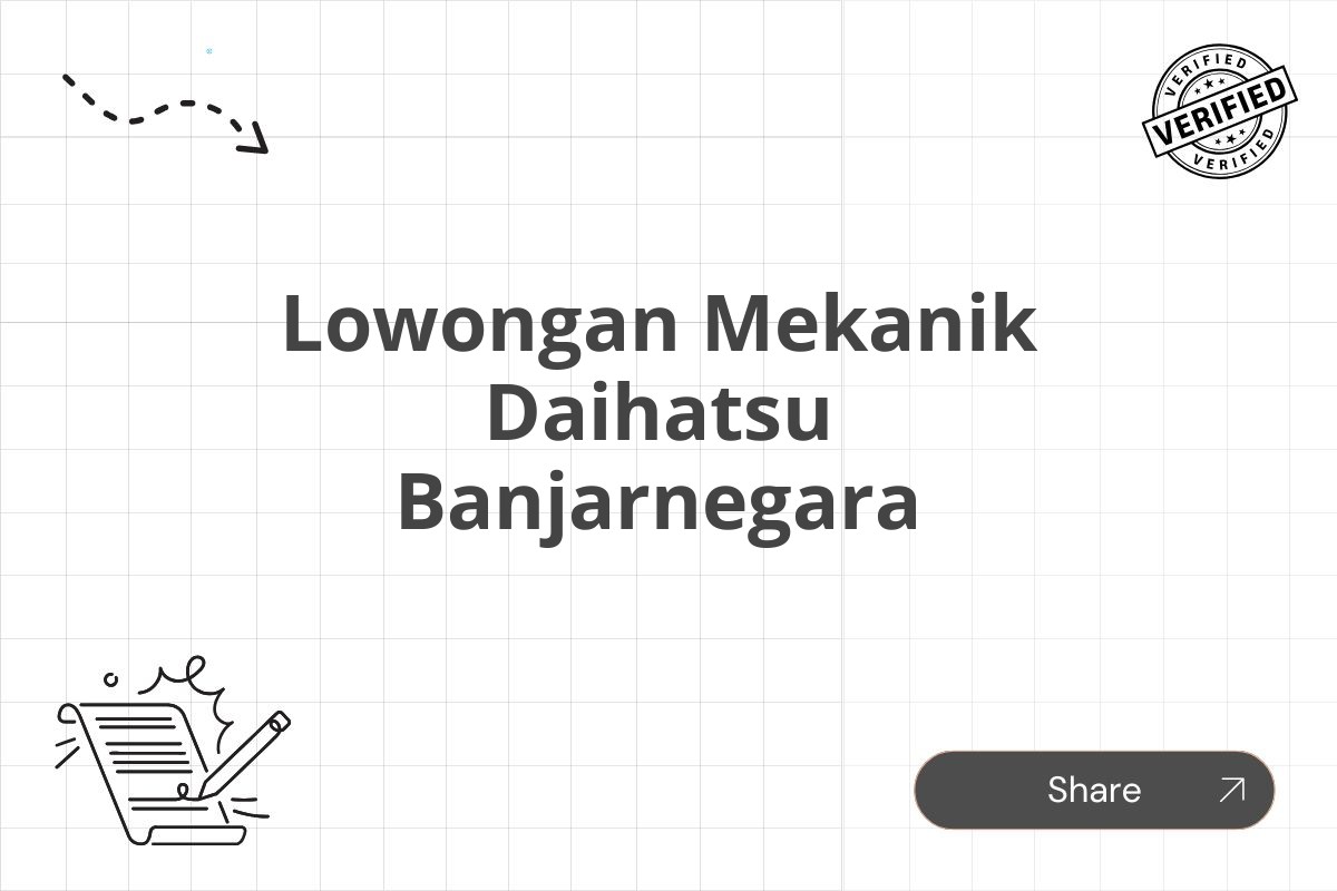 Lowongan Mekanik Daihatsu Banjarnegara