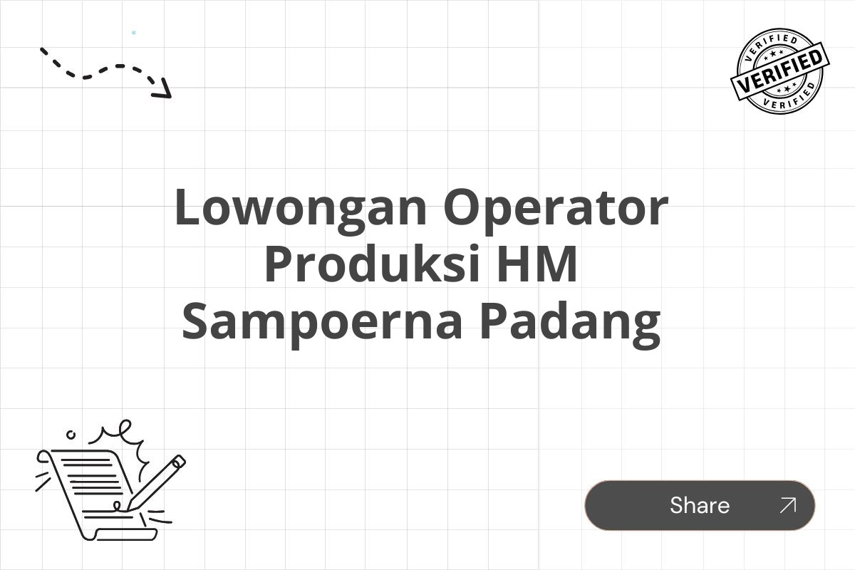 Lowongan Operator Produksi HM Sampoerna Padang