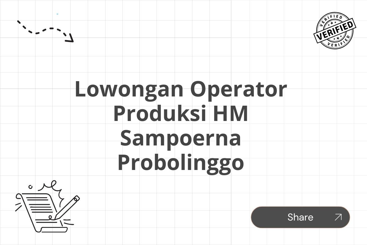 Lowongan Operator Produksi HM Sampoerna Probolinggo