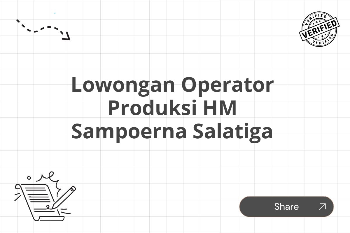 Lowongan Operator Produksi HM Sampoerna Salatiga