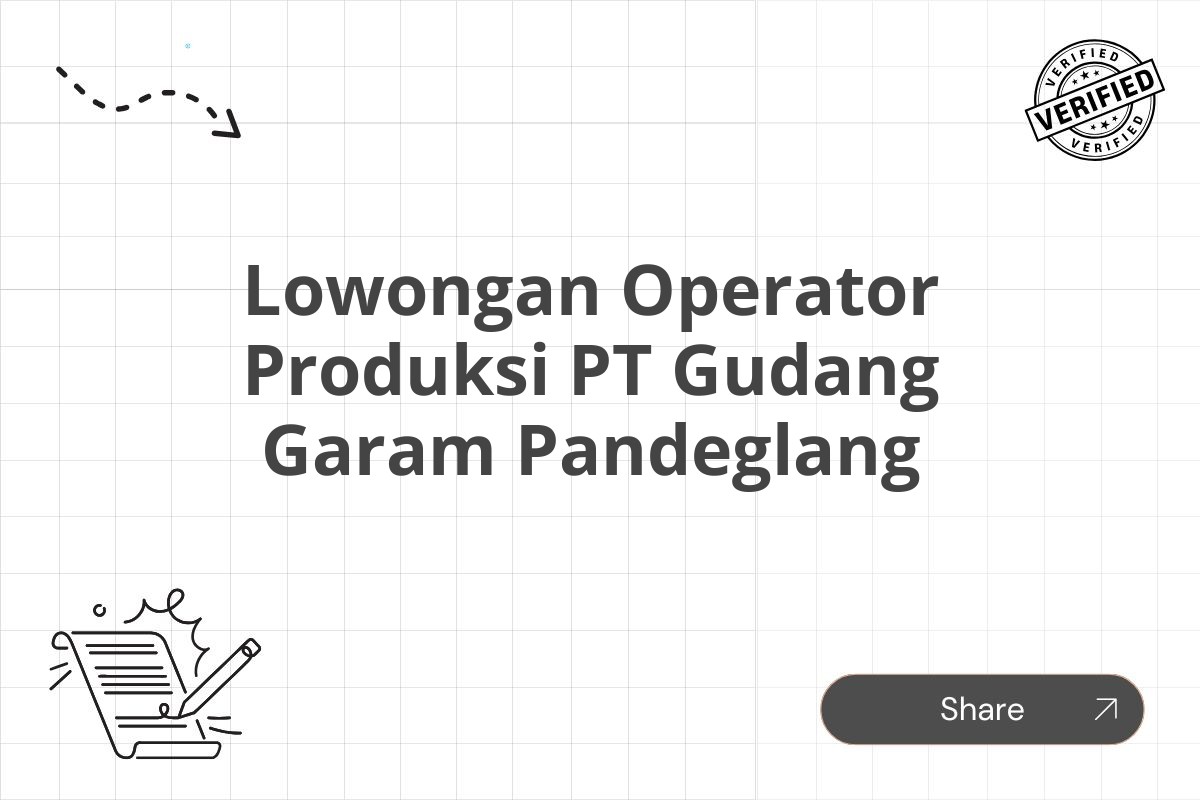 Lowongan Operator Produksi PT Gudang Garam Pandeglang