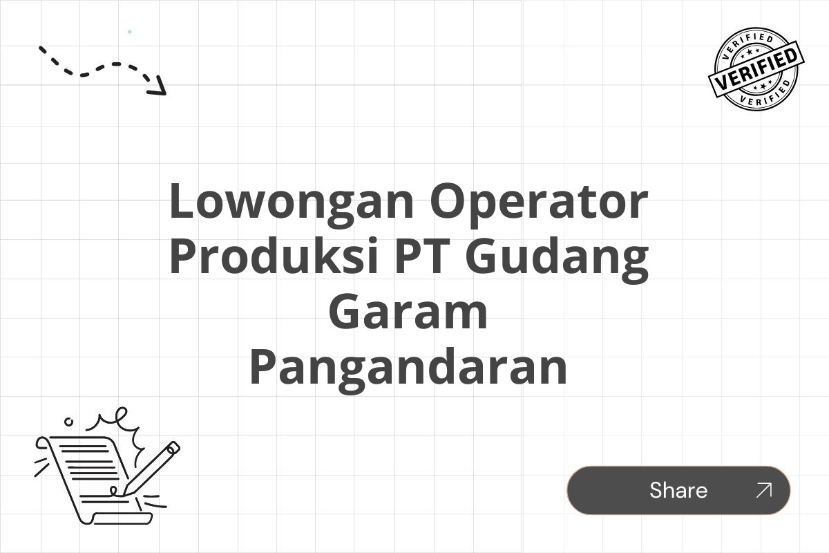 Lowongan Operator Produksi PT Gudang Garam Pangandaran