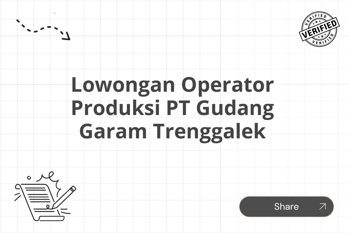 Lowongan Operator Produksi PT Gudang Garam Trenggalek