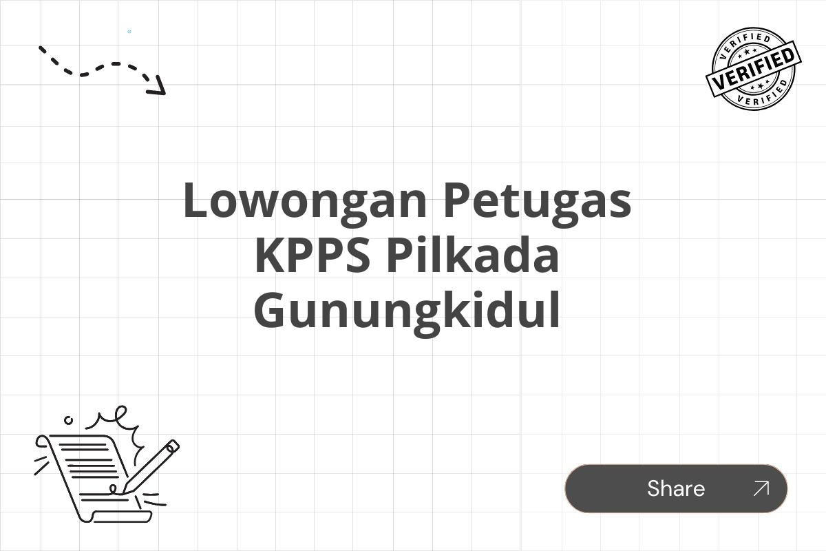 Lowongan Petugas KPPS Pilkada Gunungkidul