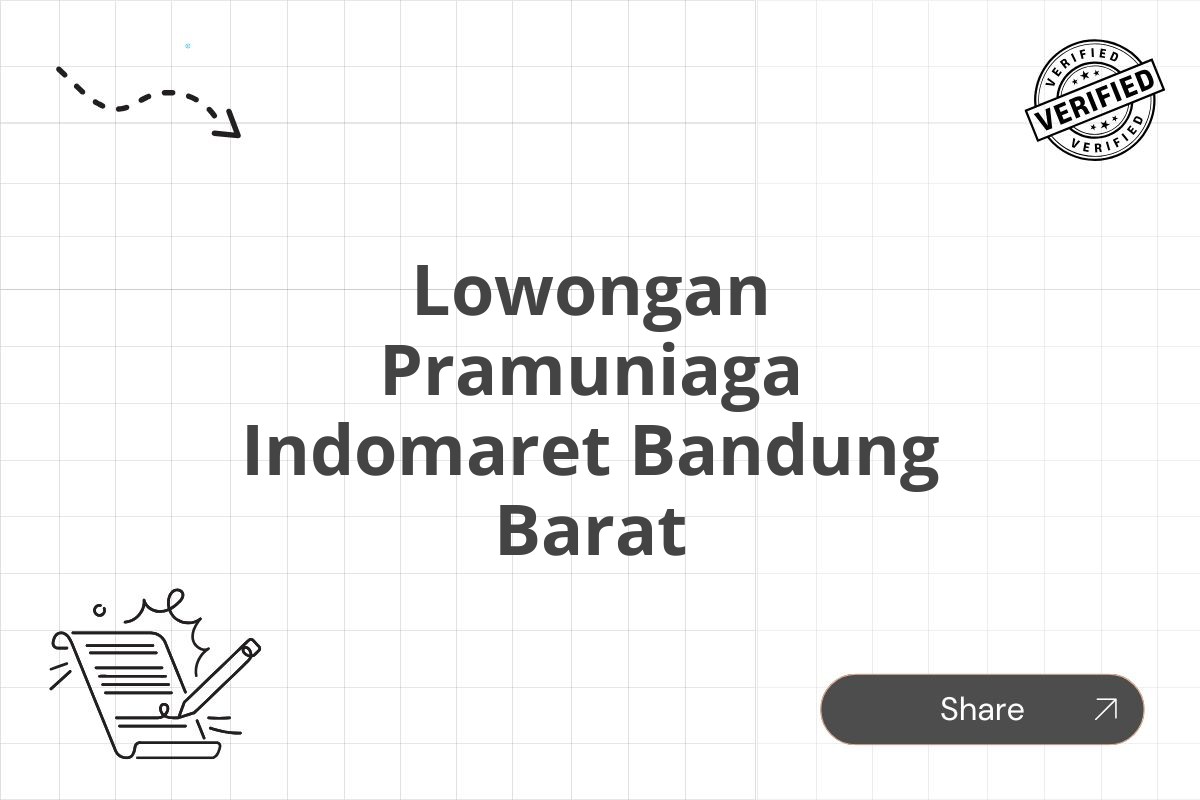 Lowongan Pramuniaga Indomaret Bandung Barat