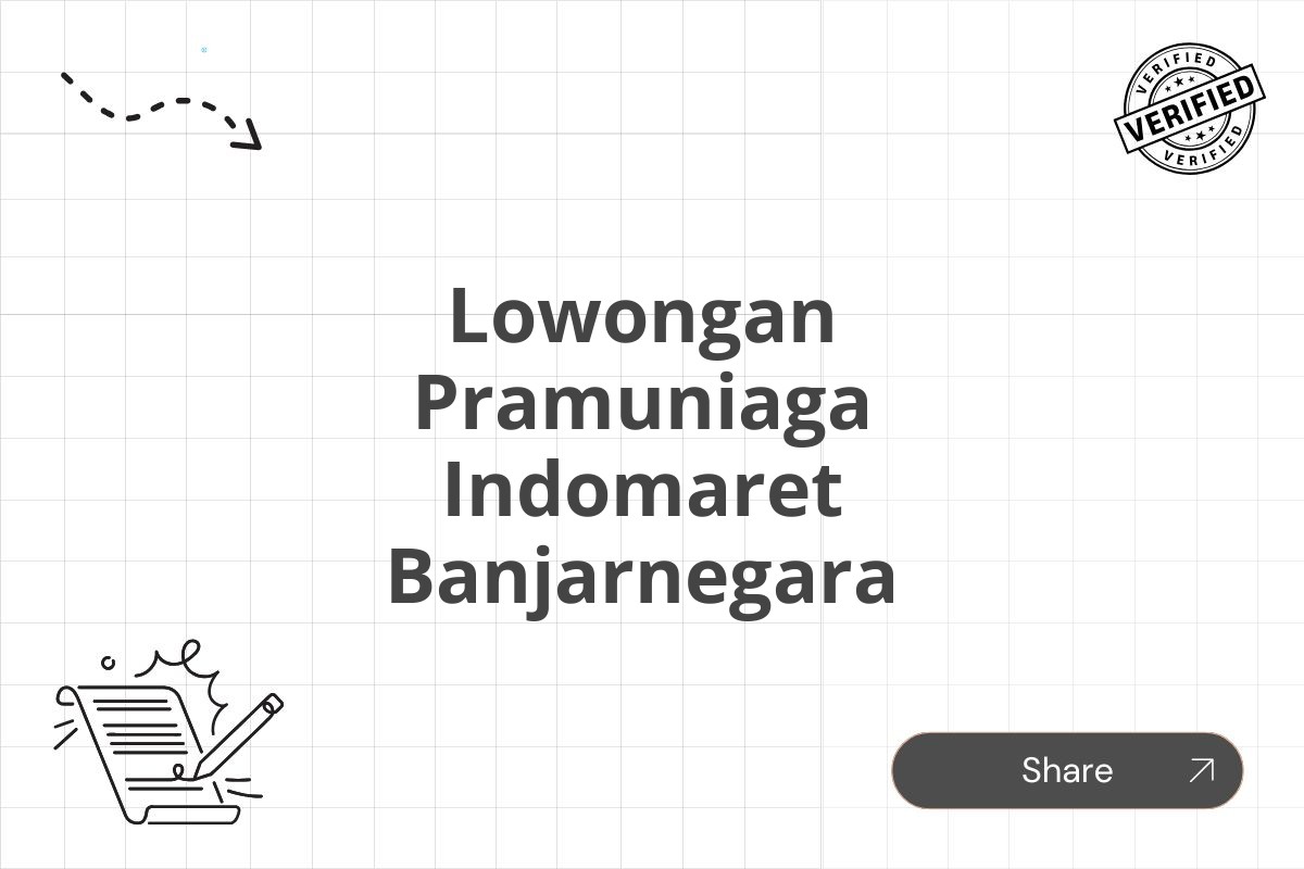 Lowongan Pramuniaga Indomaret Banjarnegara