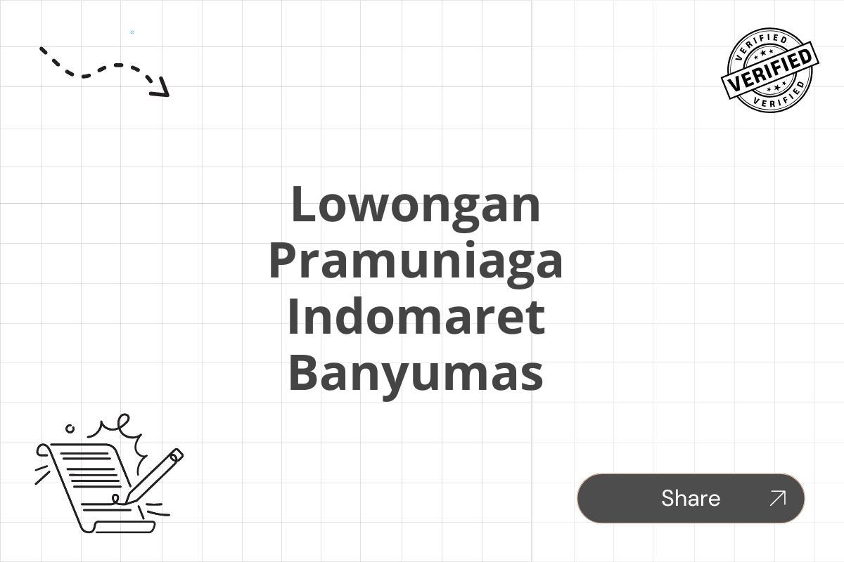 Lowongan Pramuniaga Indomaret Banyumas