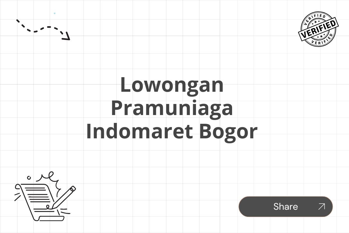 Lowongan Pramuniaga Indomaret Bogor